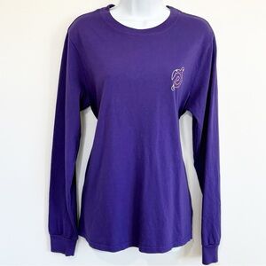 NWT PELOTON Long Sleeve Oversized Tee Purple Unisex Small